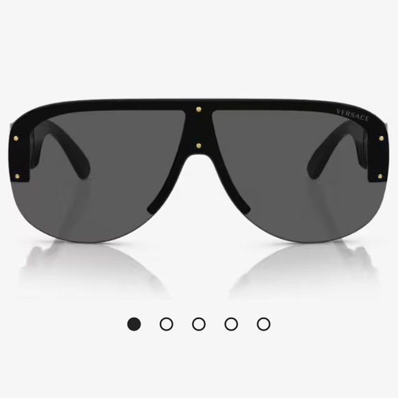 Versace Black Men’s Designer Aviator VE 4391 Medusa Sunglasses - Picture 2 of 10